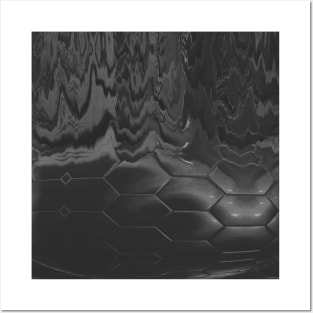 Black Honeycomb Marble Posters and Art